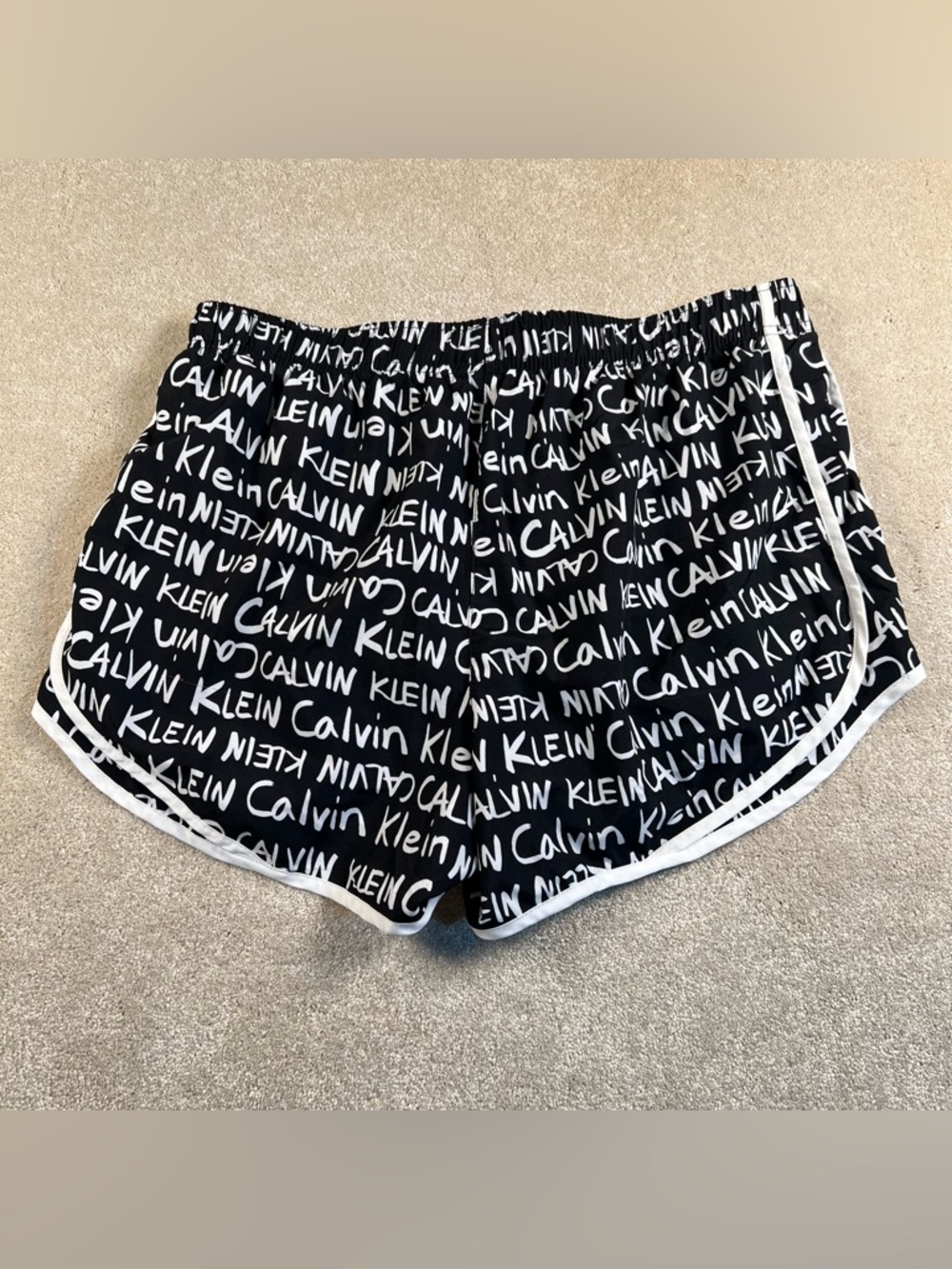 Calvin Klein Shorts Athletic Logo Pull On Casual Running Workout Casual women Lg - Picture 2 of 11